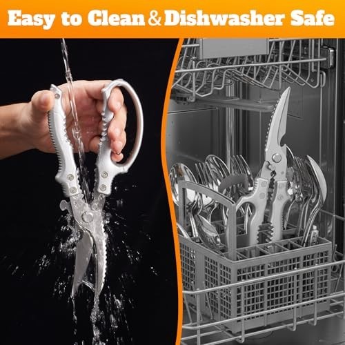 Heavy Duty Kitchen Scissors, Poultry Shears for Meat, Chicken, Bone, Turkey, …