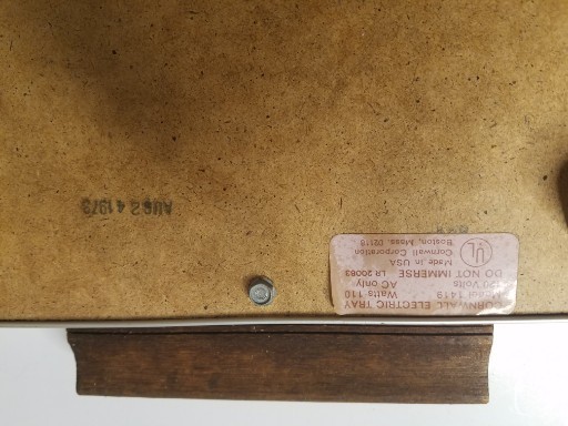 Vintage Cornwall 1973 Electric Warming Tray, Model 1419 TESTED WORKING
