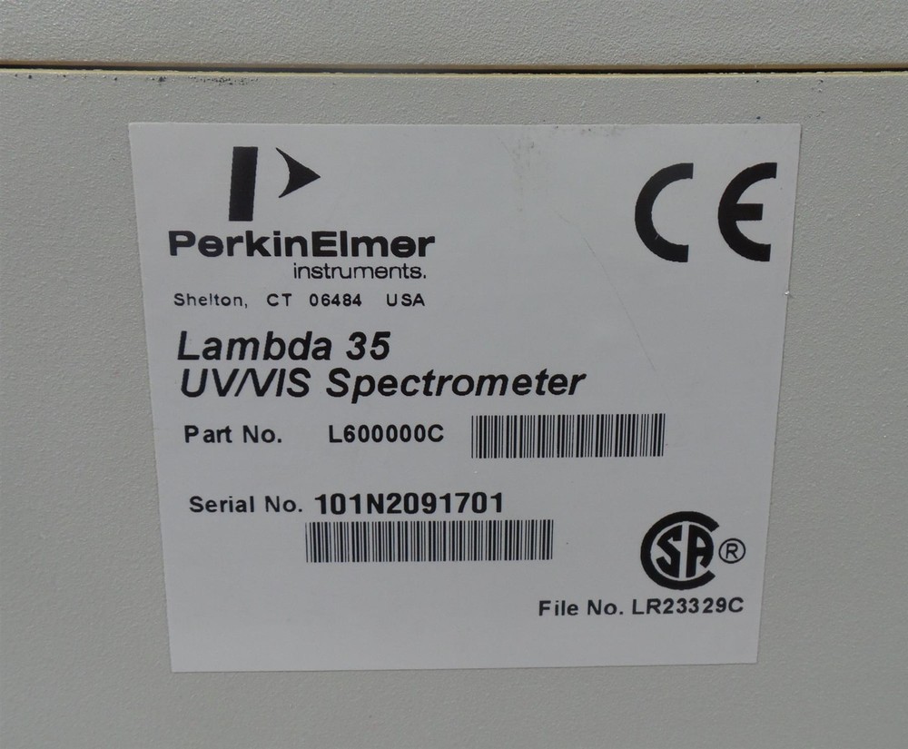 PerkinElmer Lambda 35 UV/VIS Spectrophotometer L600000C - Free Shipping