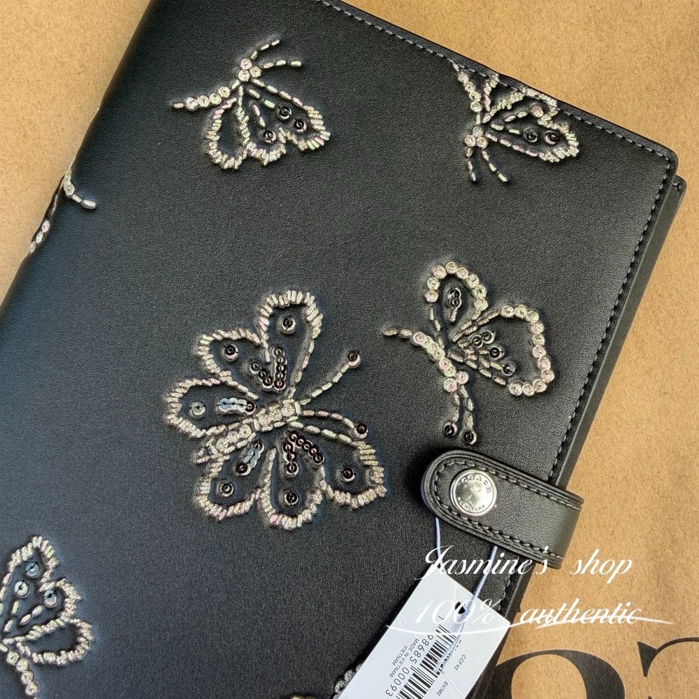 NWT Coach Notebook With Butterfly Print CCF42