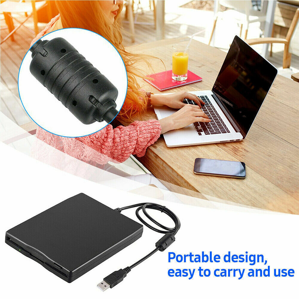 3.5” USB 2.0 Data External Floppy Disk Drive 1.44MB For Laptop PC Win 7/8/XP Mac