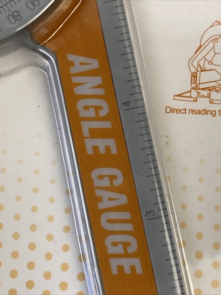 Mecurate Miter Saw Protractor Angle Gauge With Bubble Level New NIB