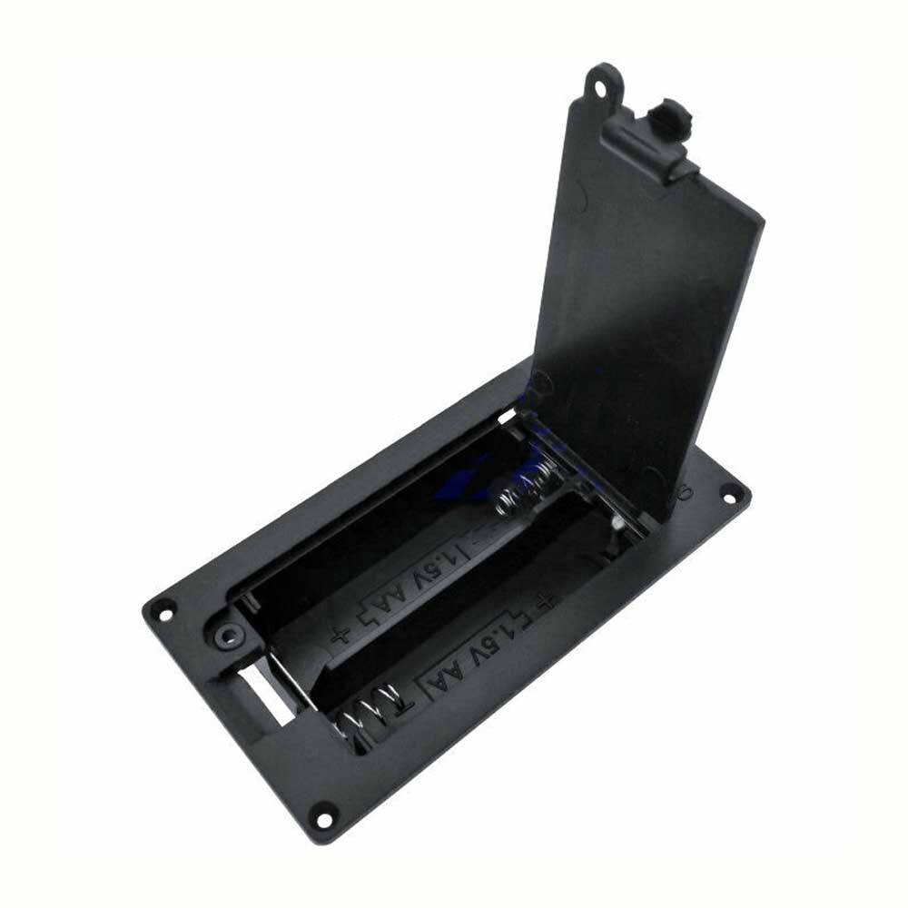 8PCS Twin/2X/Two AA Panel Mount Battery Holder Case Box 3V W/Power Switch & Wire