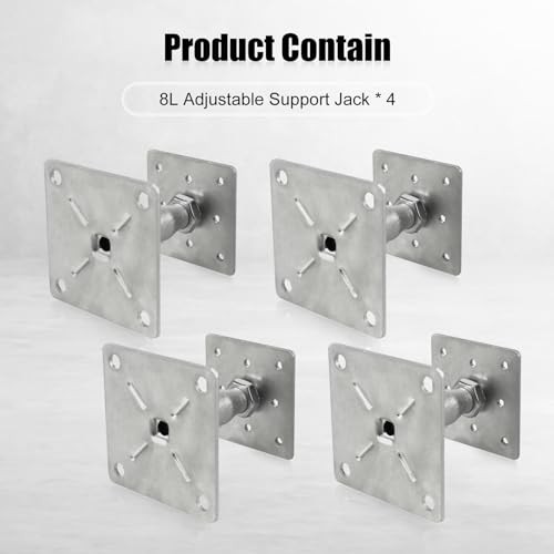 4 Pack Adjustable Floor Support Jacks,RV Steps Stabilizer, Ideal for Floor
