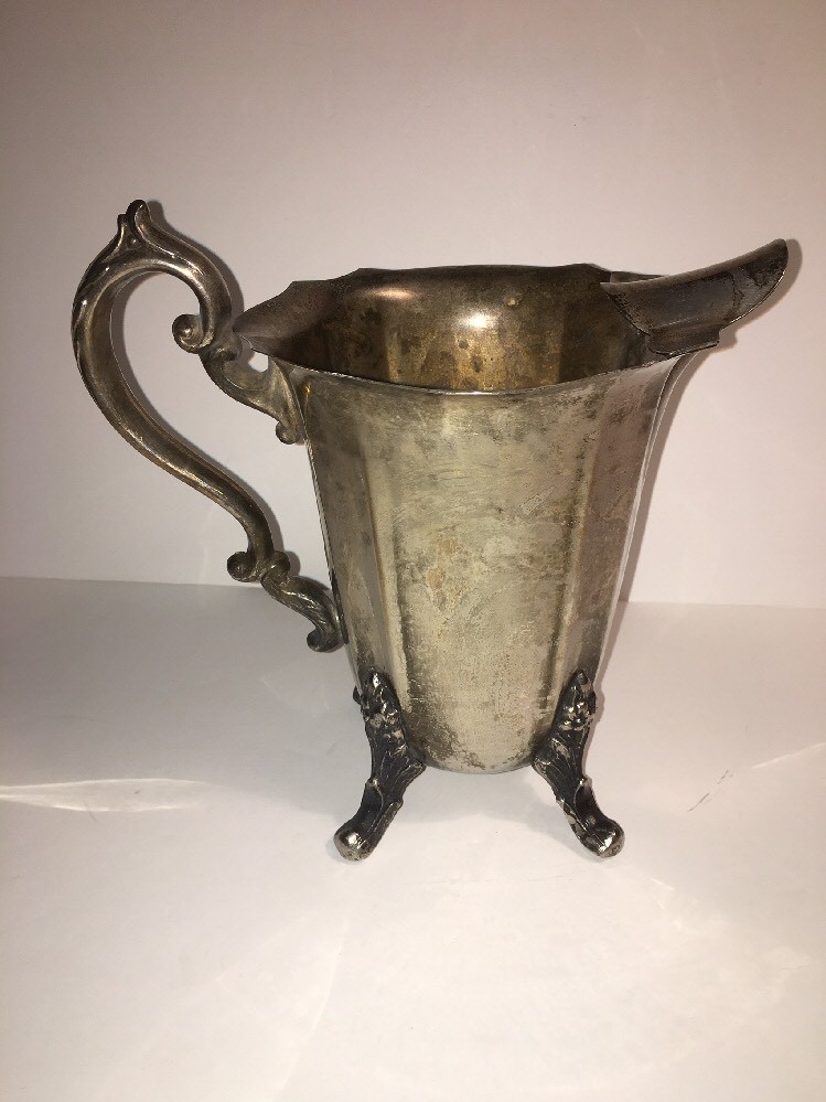 Vintage Silverplate Water Pitcher with Ice Lip