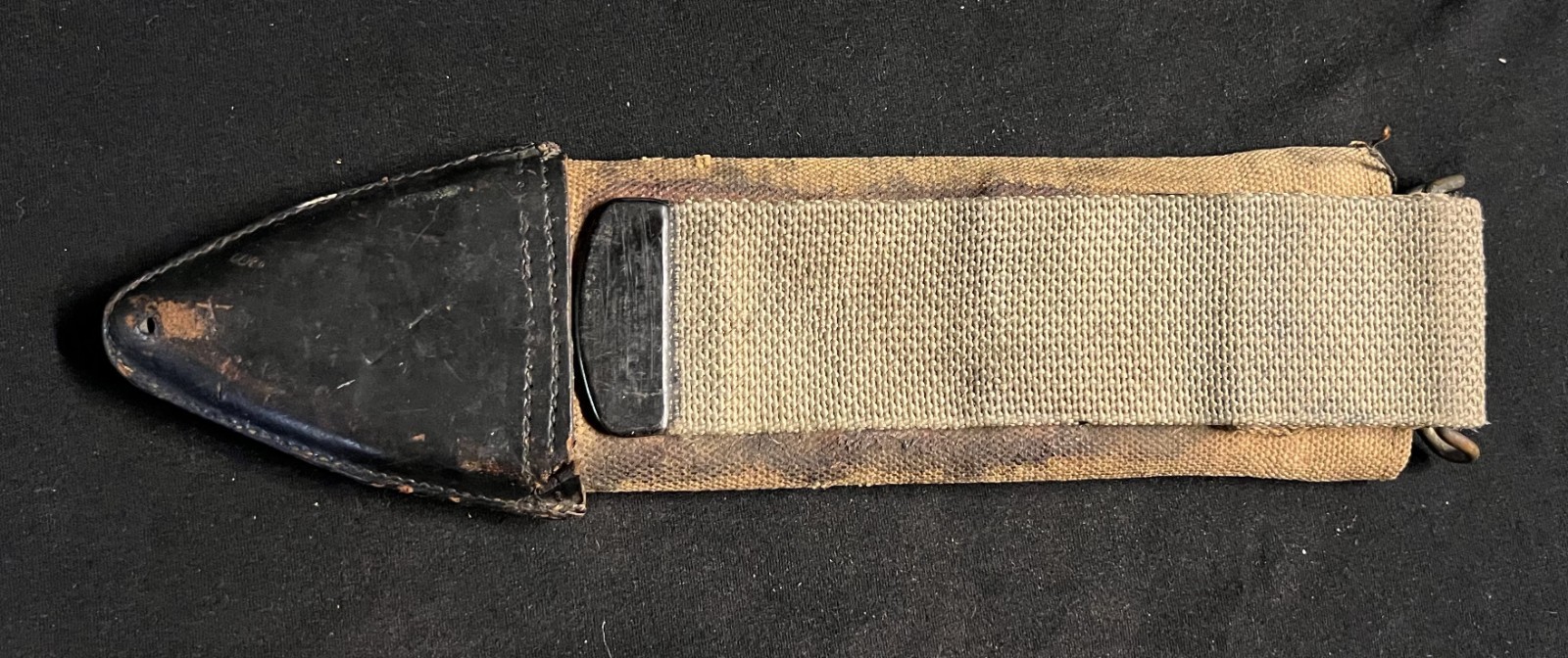 WWI US M1910 M1917 Bolo Fighting Knife Canvas Scabbard with Alteration #6