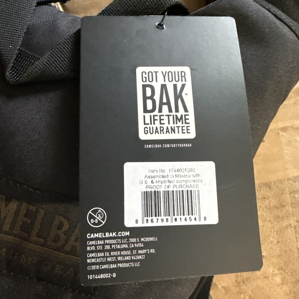 Camelback Sabre 2.5L Backpack - Black - New - Maximum Gear - Bag Only!