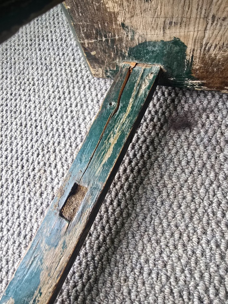 Stunning vintage workbench stool