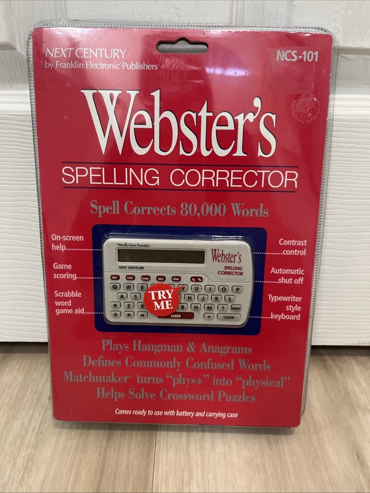 NEW 1994 Franklin Webster's Spelling Corrector Plus NCS-101 Pocket Size Compact