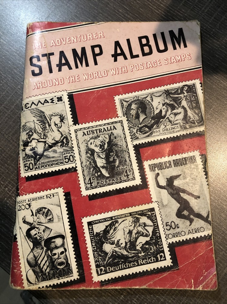 1953 Antique Stamps of the World Booklet Cool Stamps Inside England Germany+more