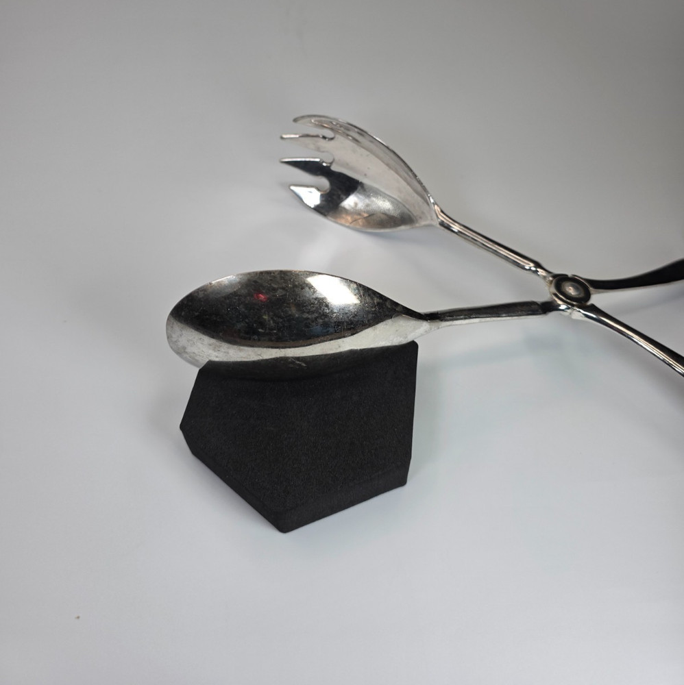 Serving Tongs Buffet/Salad Silver Platted EP Zing Kings Pattern 10.5 inch