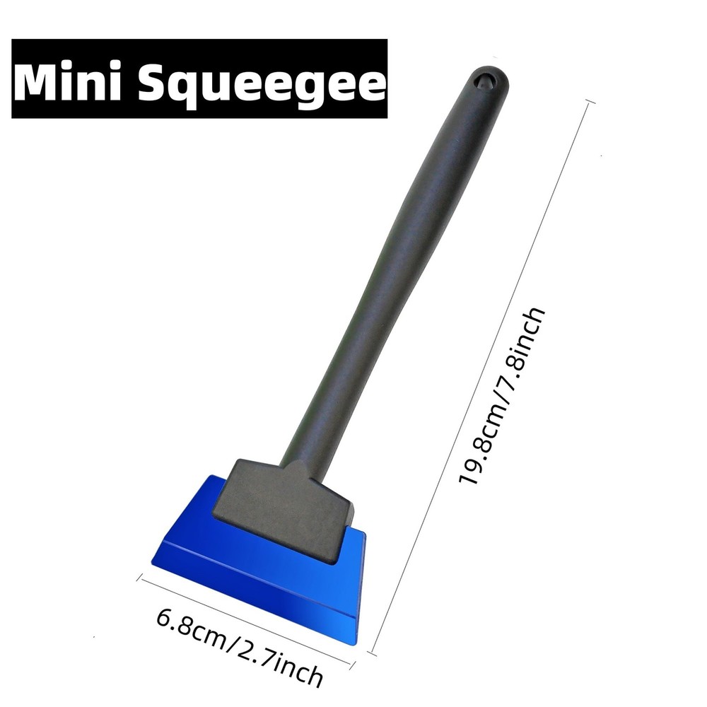Small Squeegee Set - 2.7 & 4.9inch in Widths - Efficient Water Wiper Rubber B...