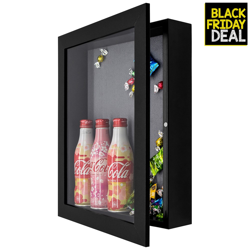 11x14 Shadow Box Black Frame Display Case 2" inch Depth Memorabilia Awards Medal
