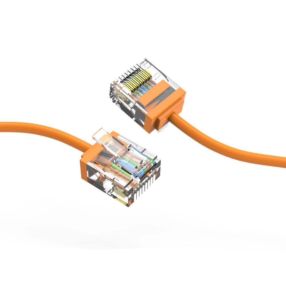 5Ft CAT6A UTP Super-Slim Ethernet Network Cable 32AWG Orange