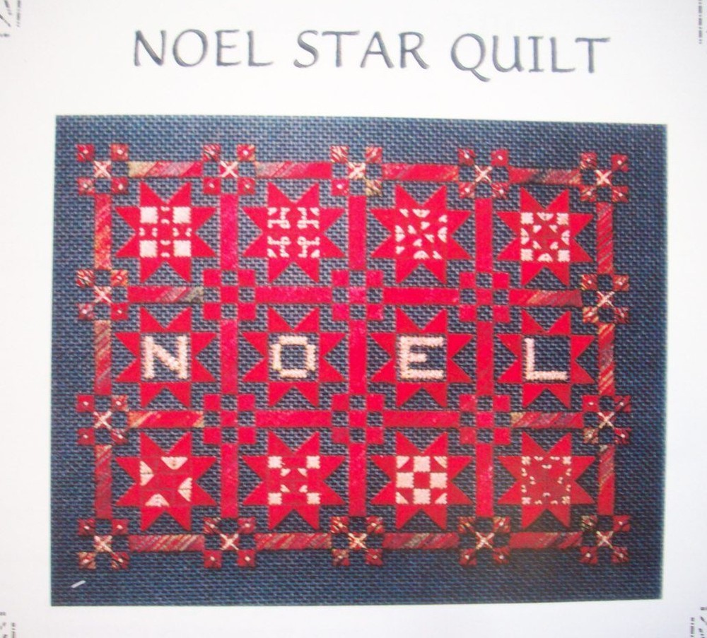 NOEL Star Quilt needlepoint pattern Christmas
