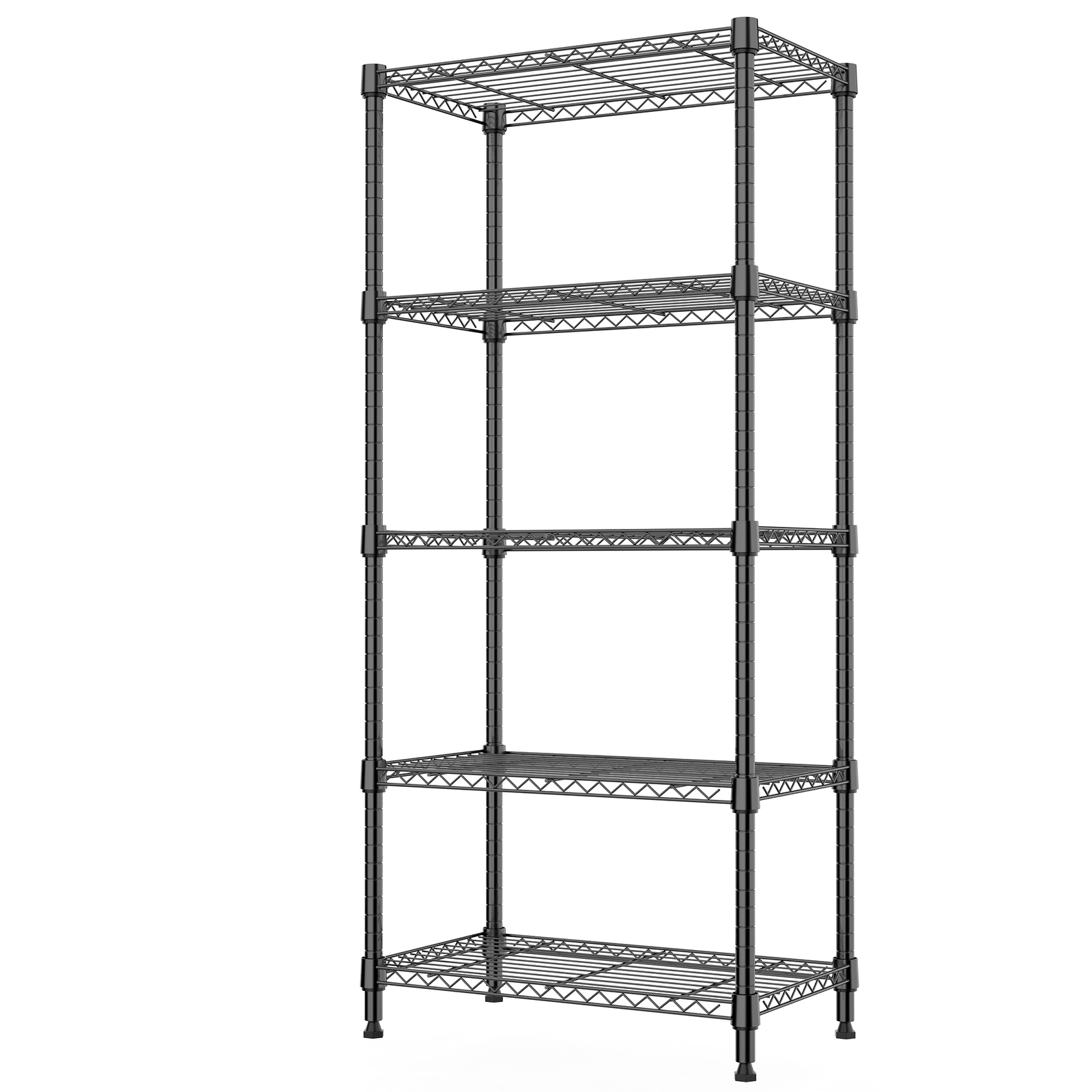 Heavy Duty 5 Tier Adjustable Metal Wire Shelves Storage Kitchen Garage Rack 63"