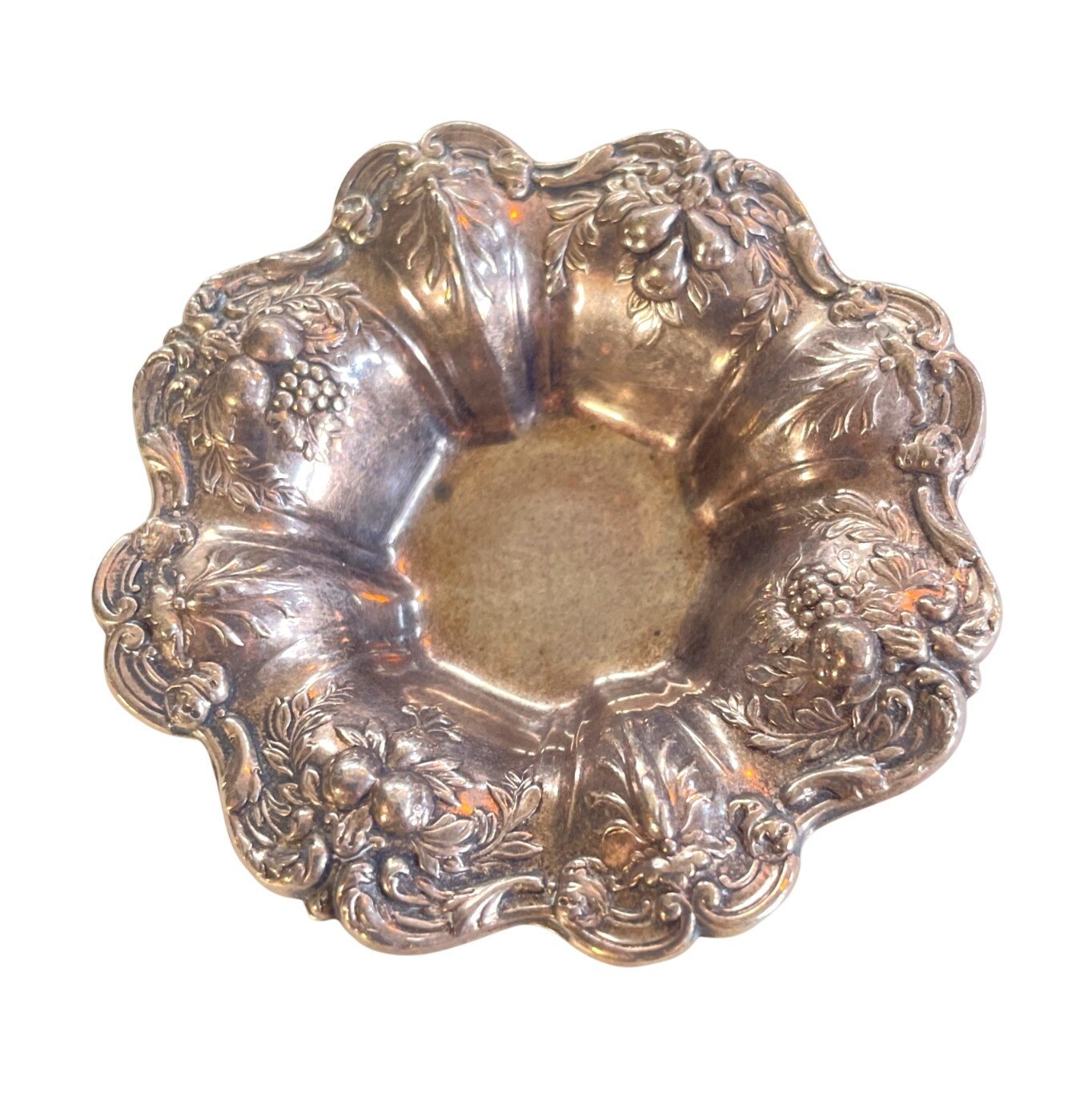 Vtg Reed & Barton Sterling Silver Francis I Pattern Sm Bowl Ornate Floral Design