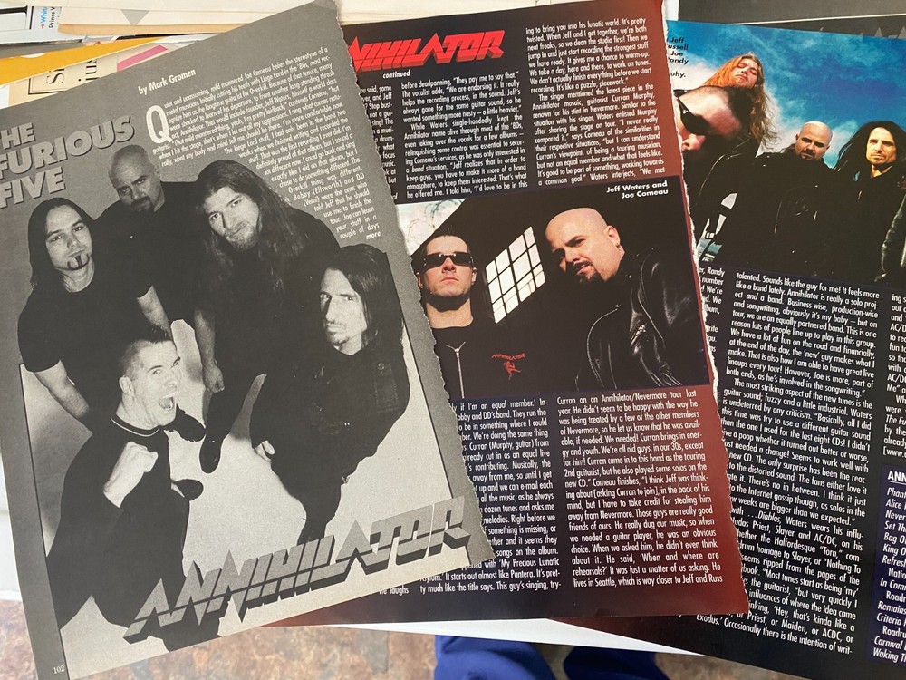 Annihilator, Two Page Vintage Clipping