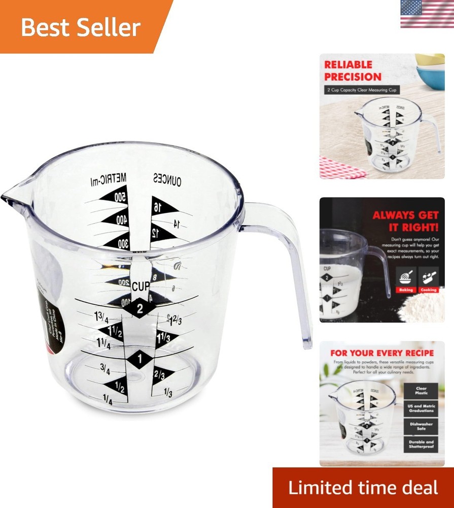 Select Plastic Measuring Cup, 2 Cup, Clear