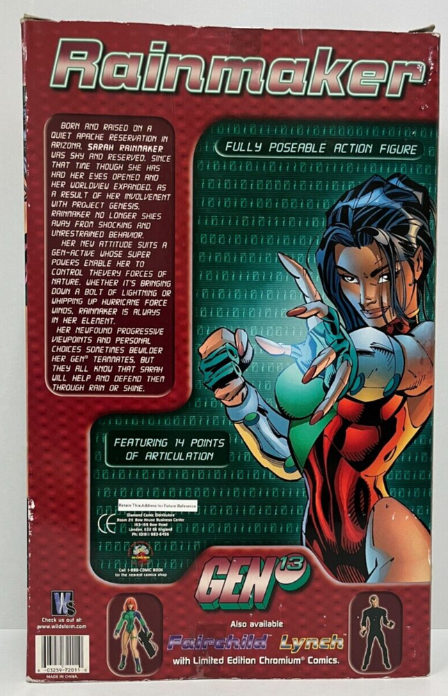 Diamond Distributors WildStorm Comics Gen 13 Rainmaker 12" Poseable Figure MINT