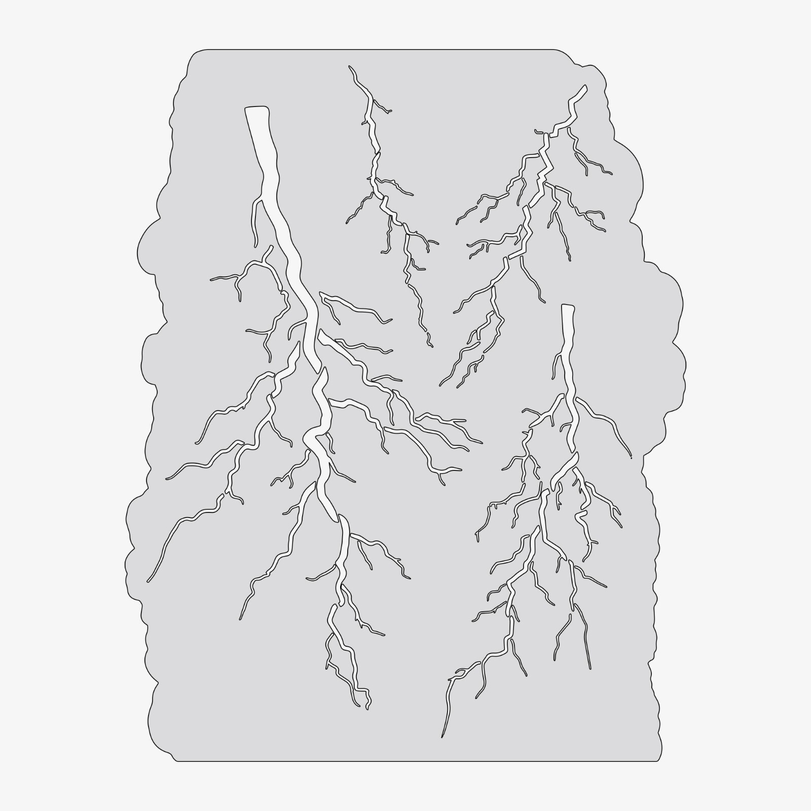 Lightning Strike - Reusable Airbrush Stencil Template