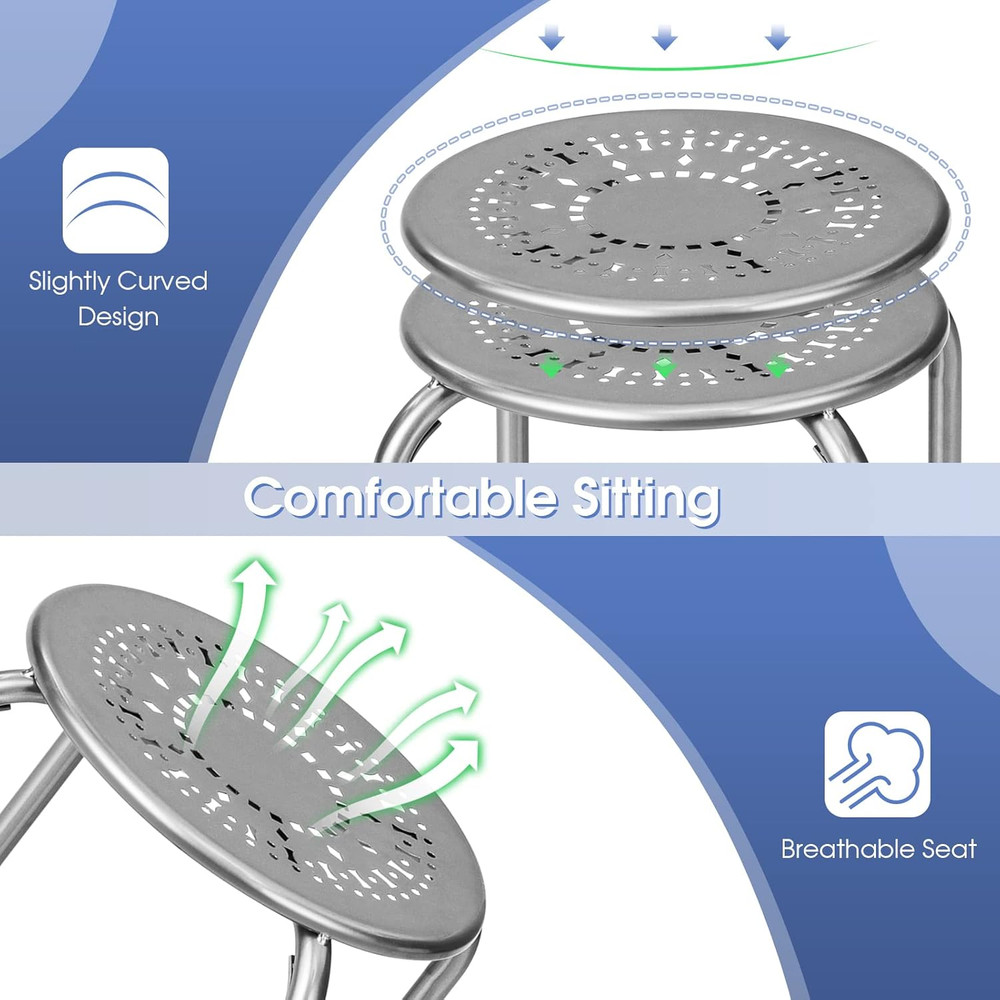 Multipurpose Stool Chairs, Small Stool Sets, Metal Stool with Dome, Stackable Ba