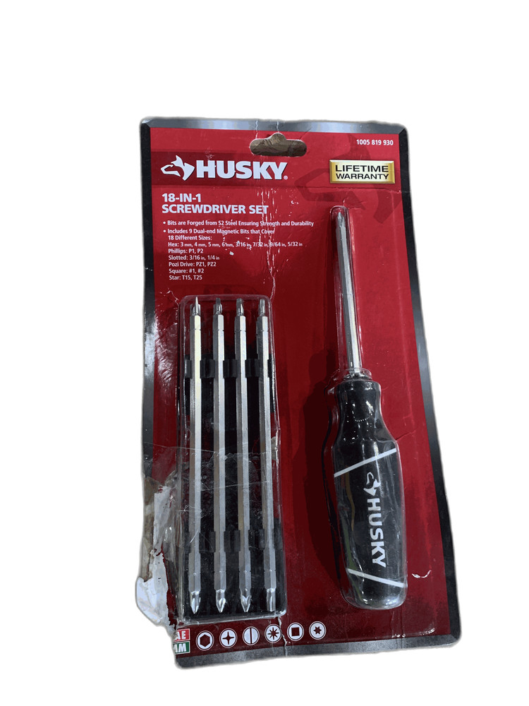 Husky Interchangeable Blade Screwdriver Set (10-Piece)