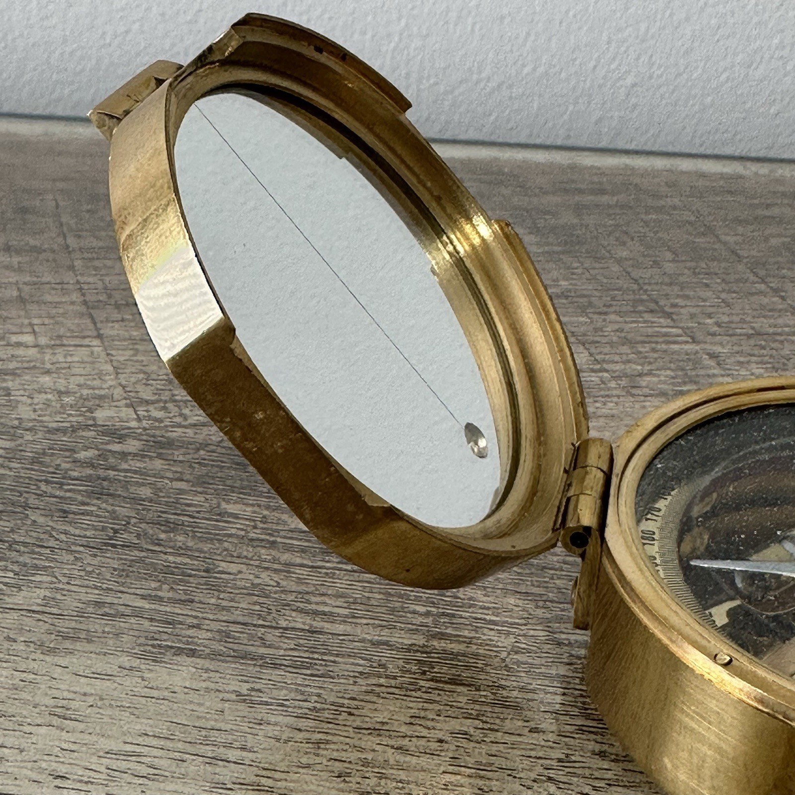 Vintage STANLEY LONDON Natural Sine Brass Compass & Wooden Box