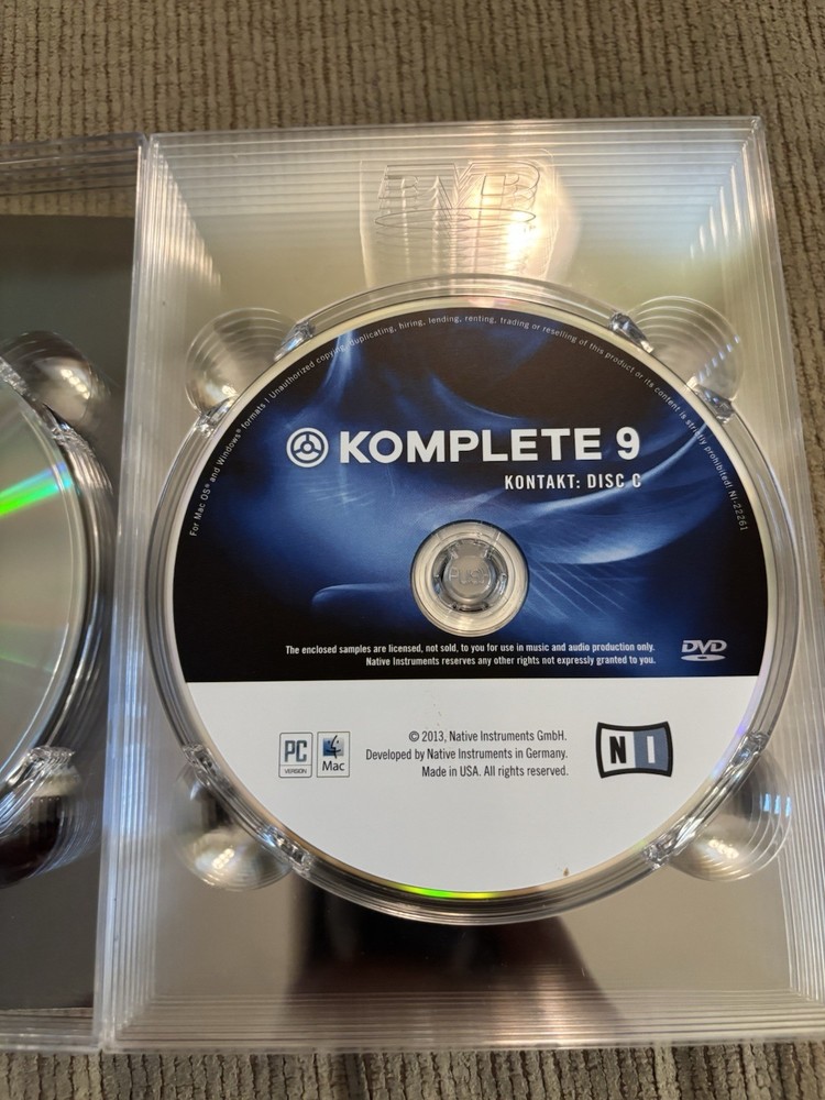 Komplete 9 Native Instruments & Effects Collection 12 Discs No Serial Number