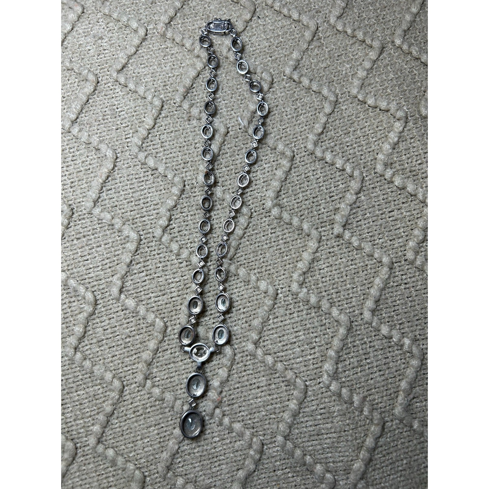 Ross & Simon’s 925 sterling silver made in China light blue stones Necklace