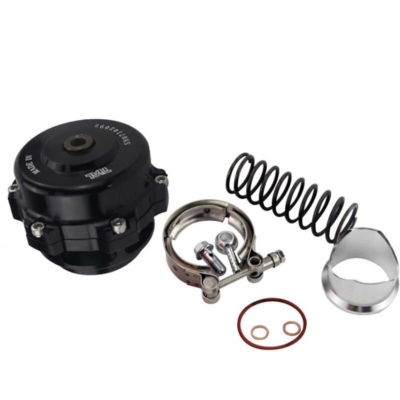 Black Universal 50mm BOV Blow Off Valve Q Typer With Tial Logo V-Band Flange