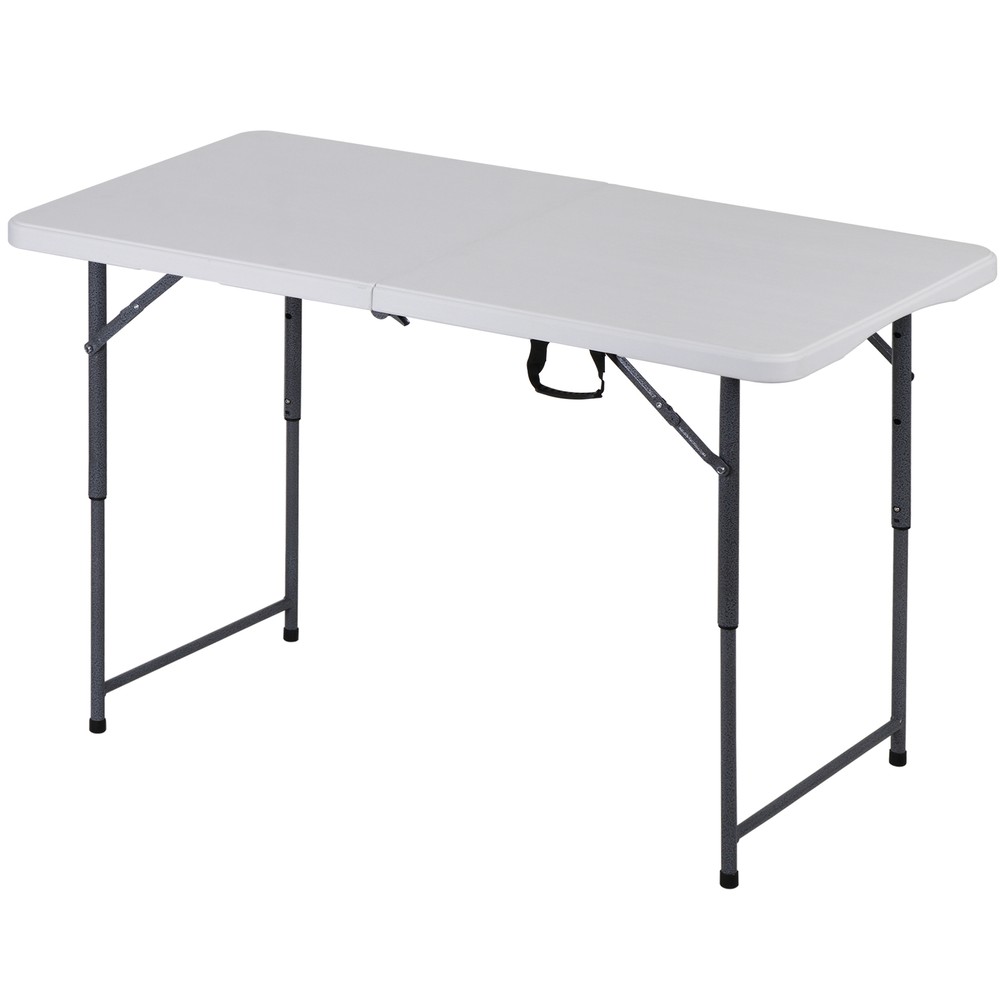 4' Plastic Folding Table Dining Table Fold-in-half for Camp Party Kitchen Indoor
