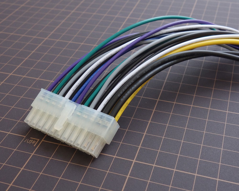 Speaker Level Input Harness Power cable Plug no RCA For Alpine KTA-450 Amplifier