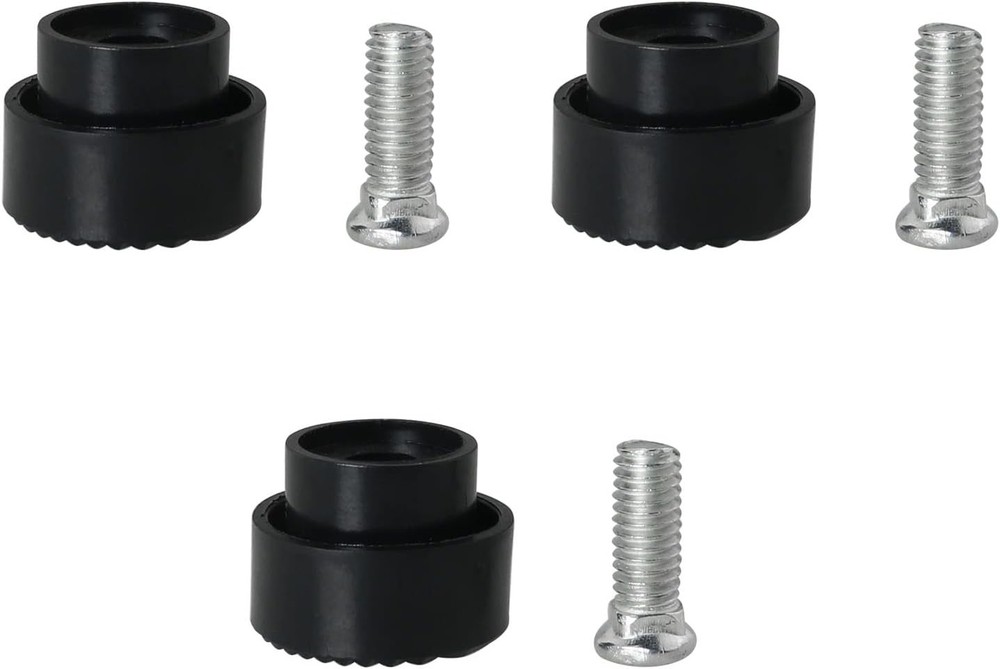3pcs Kick Down Door Stop Rubber Tip Replacement Black
