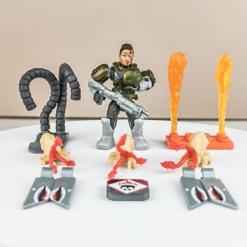 3 Pack Halo Construx Mega Bloks Unsc Hellbringer Kinsano Cyclops Raid Accessory