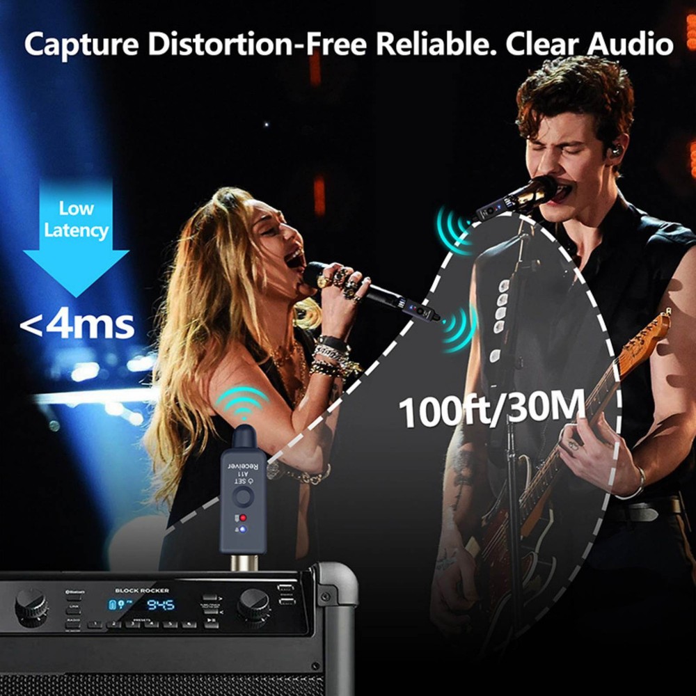 Microphone Transmitter&Receiver XLR Adapter 30M Stable Transmission Distance