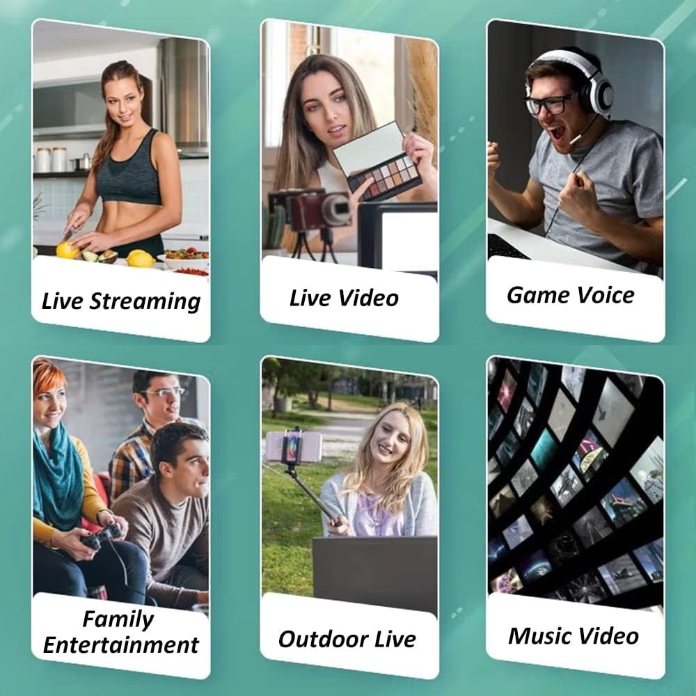 Ceotsak iPhone Microphone Adapter for Live-Streaming, & White