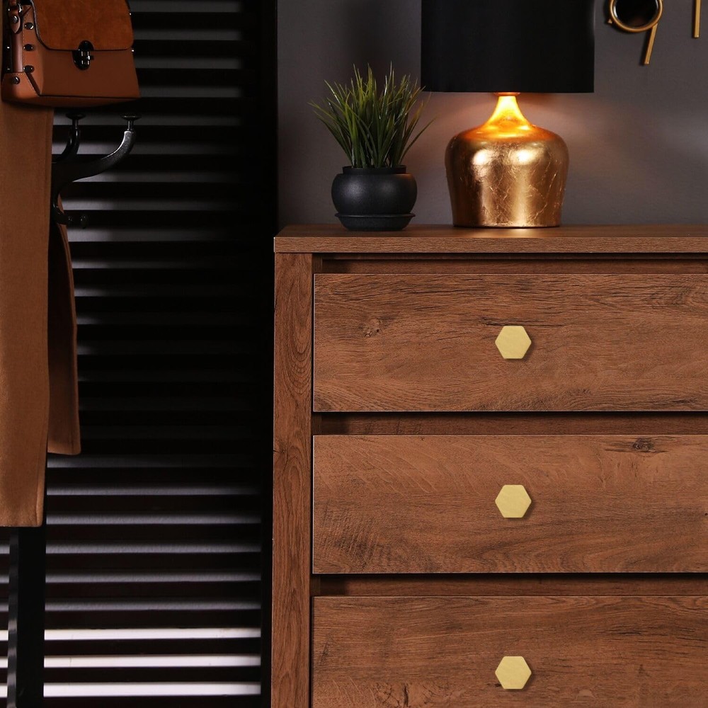 RZDEAL 1-1/10" Solid Brass Knobs Shoe Cabinets Knob and Pulls Hexagon Handles...
