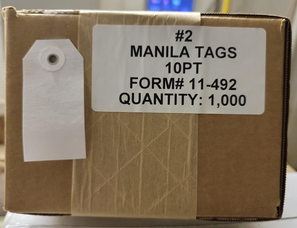 Meat Processing ID Tags - Eyelet Manila Tags