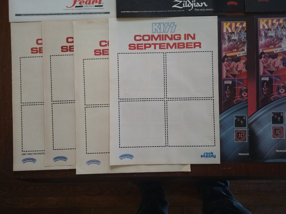 KISS Vintage Various Magazine Adverts 27 total Single sheets.