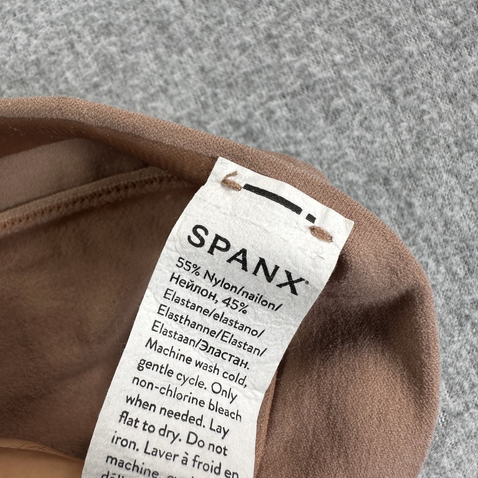 Spanx Shapewear Shorts Womens XL Brown High Waisted Power Series Control