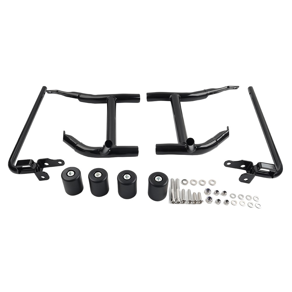 Rear Saddle Bag Guards Crash Bar For Harley Touring Street Glide Road King 09-25