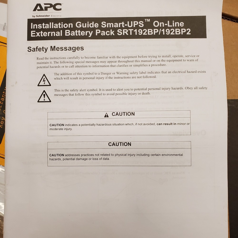 APC SmartUPS SRT External Battery Pack SRT192RMBP