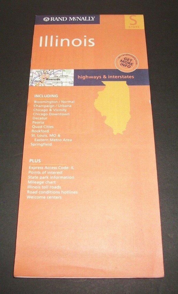ILLINOIS STATE Rand McNally  2004 Paper Folded Map  NEW