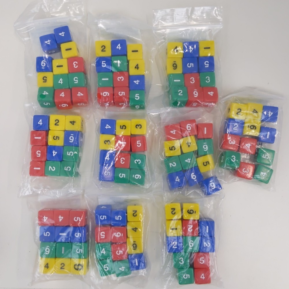 Classroom Products Number Dice Sets Counting Multicolor Educational Math