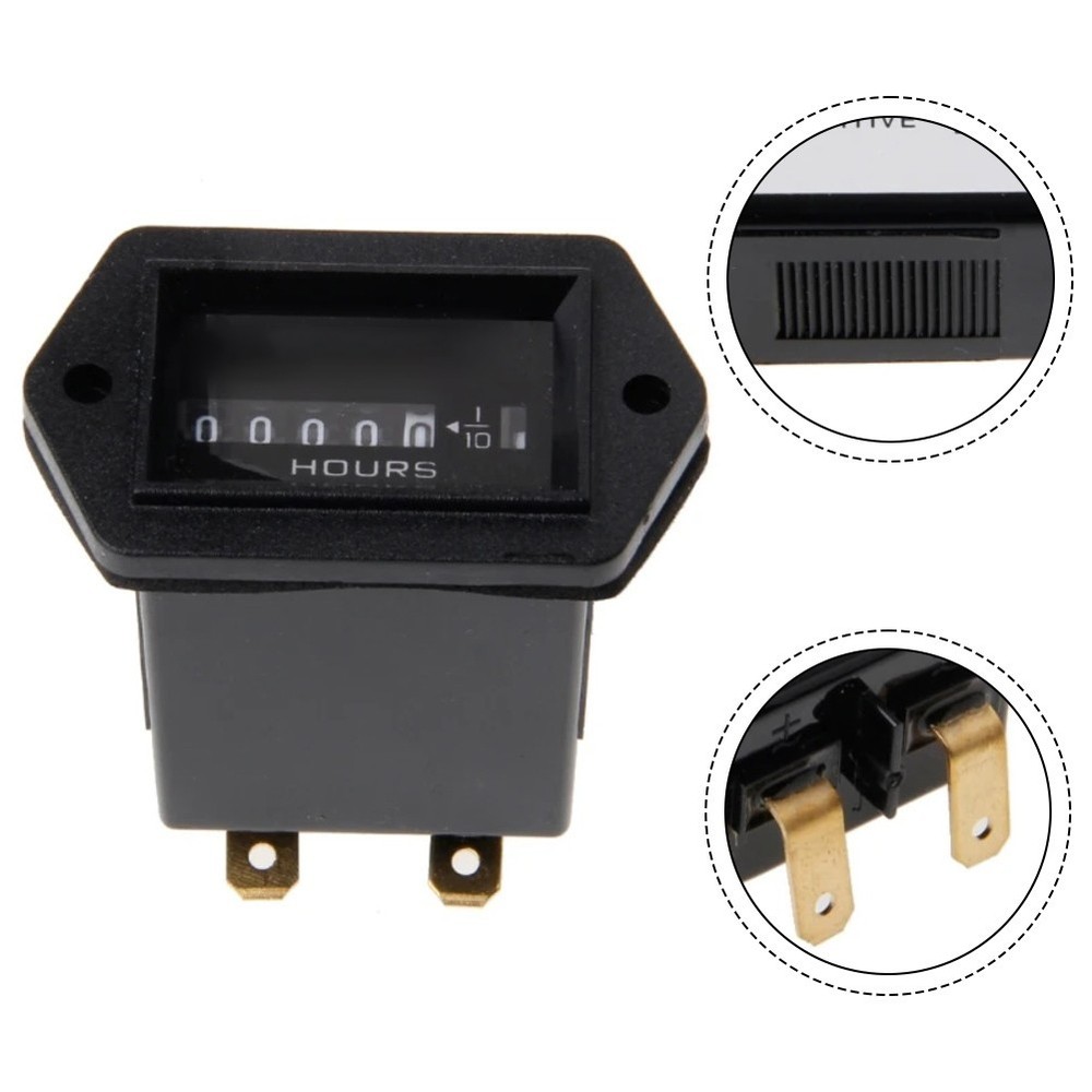 For Maintenance Scheduling Engine Tachometer Hour Meter 12V-36V Compatibility