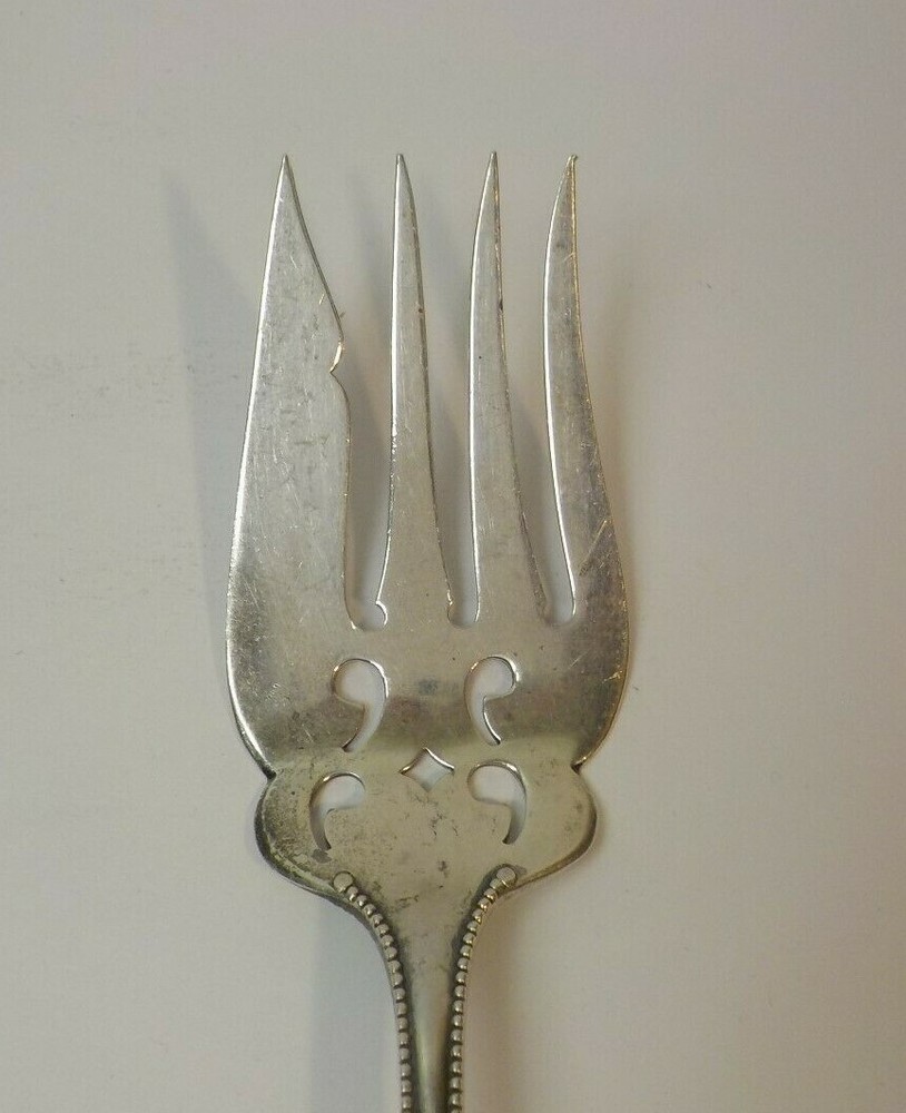 Gorham LANCASTER Sterling Silver 7.25" Cold Meat Fork, No Monograms