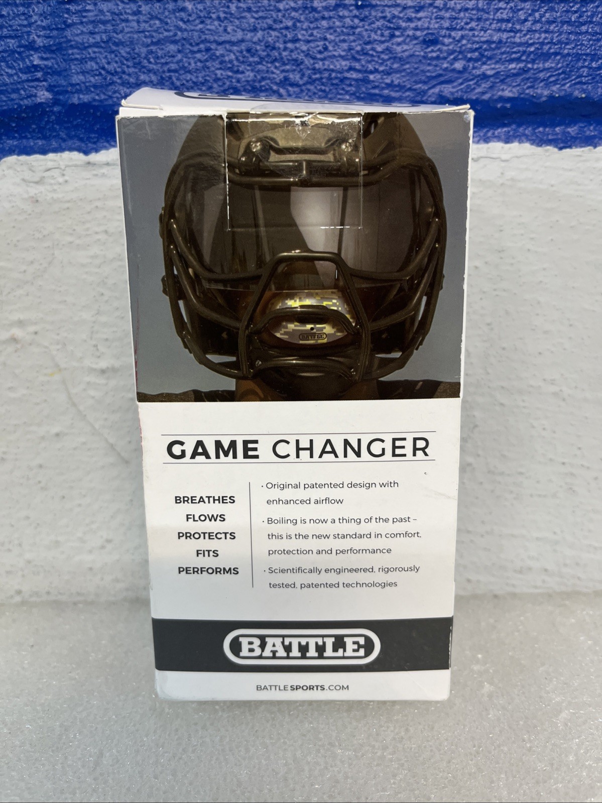 Battle Sports Binky Oxygen Lip Protector & Mouthguard Royal Blue New Sealed