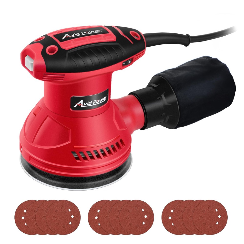 Orbital Sander 3.0 Amp 5 Inch Electric Sander Tool 6 Variable Speeds Random O...