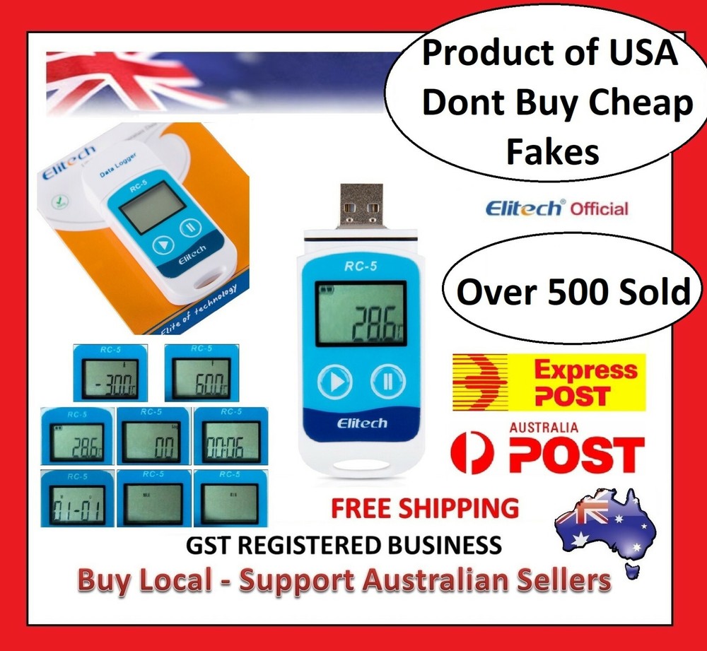 Elitech R54 USB Temperature Data logger Datalogger Temp Recorder Internal Sensor